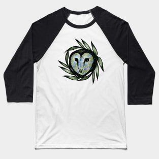 Owl Face Watches You At Night Baseball T-Shirt